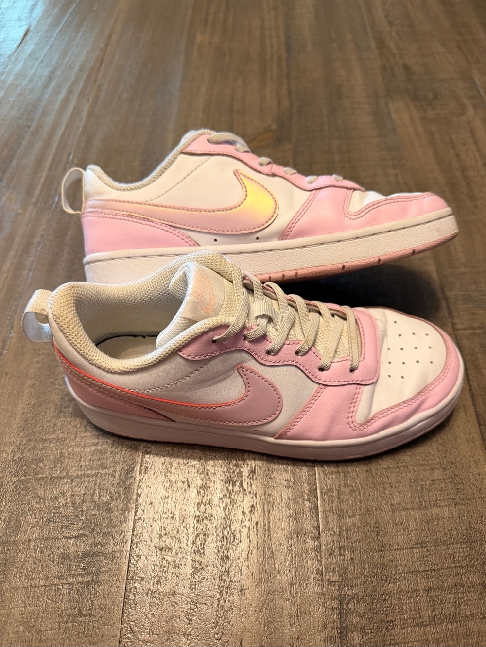 Nike Court Borough Low 2 SE White Pink Foam Kids 5Y Women 6.5 DQ0492-100